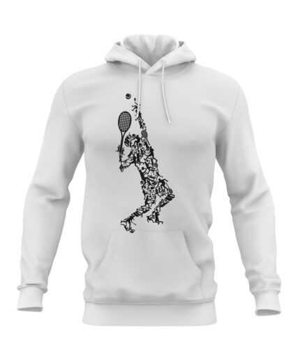 beyaz-tenis-kapişonlu-sweatshirt